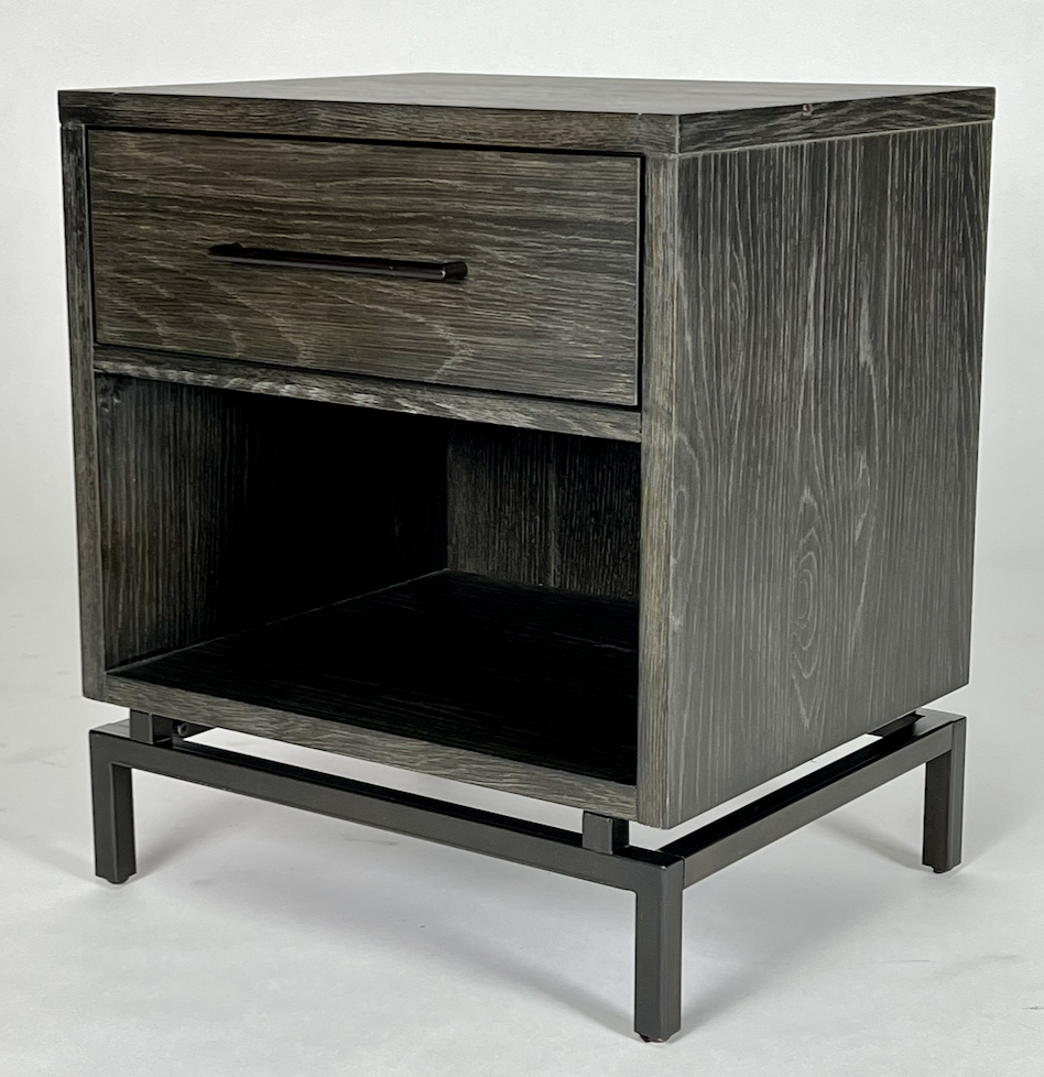 Gray wood night stand